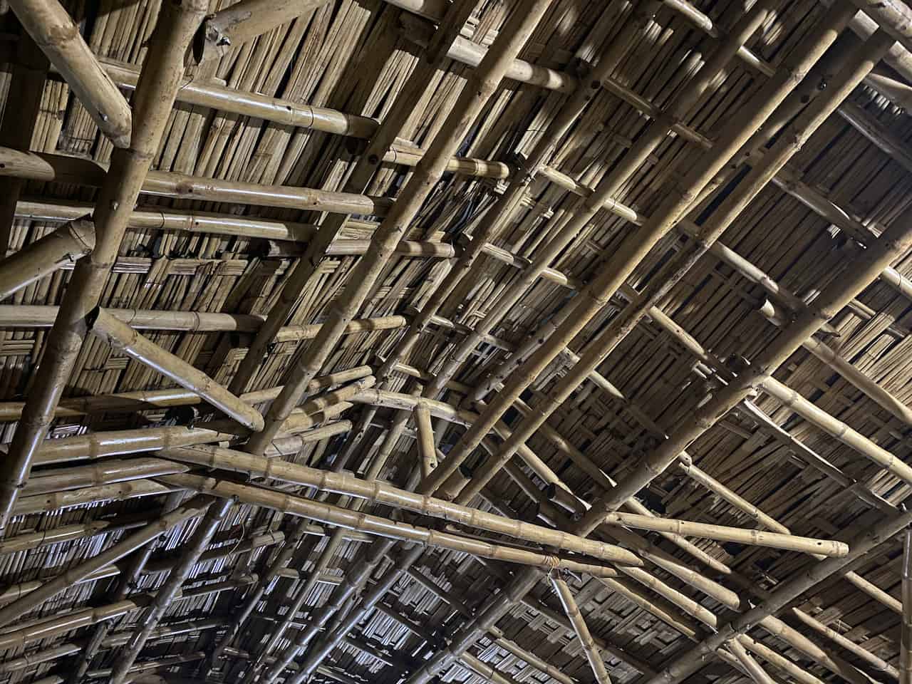 details of bamboo works on the Madi community hall