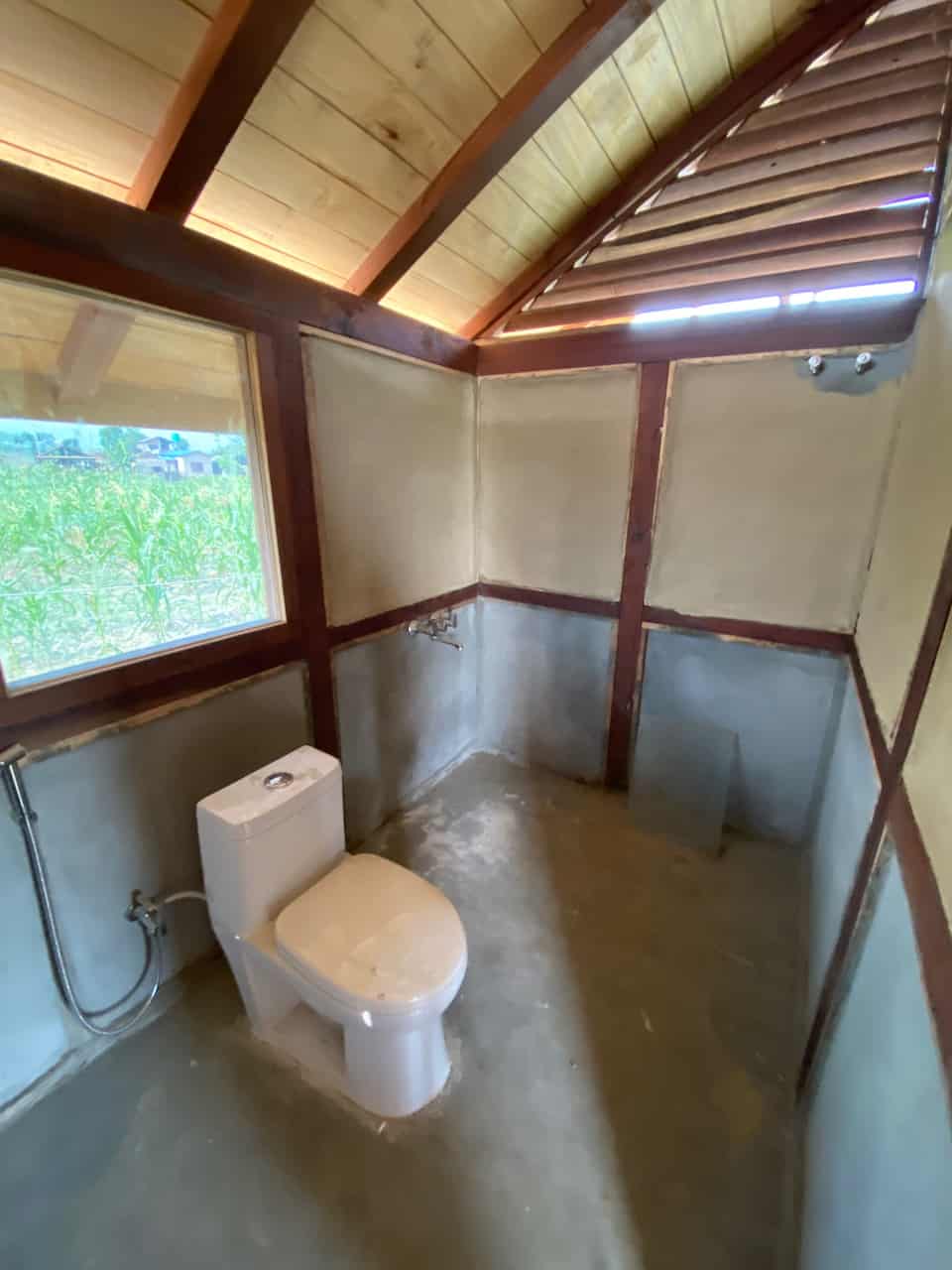 madi eco-village, homestay cottage, inside view bathroom